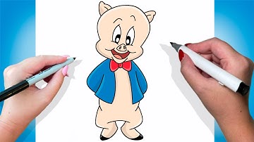 How To Draw Porky Pig | Looney Tunes
