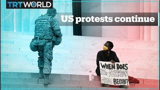US protests continue, but stay mostly peaceful