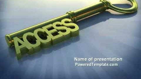 Access Key PowerPoint Template by PoweredTemplate.com