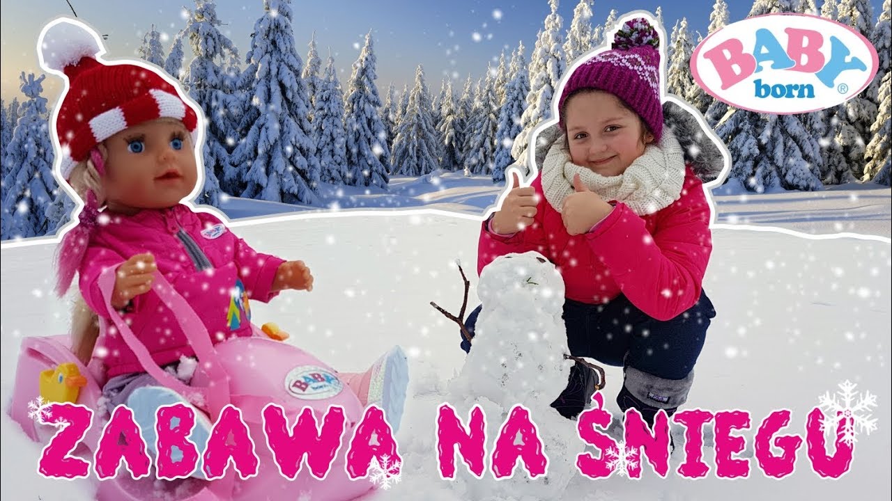 👶🏽 BABY BORN ❄️ ZABAWA NA ŚNIEGU 🛷 IDZIEMY NA SANKI