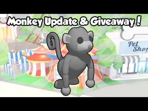 Giving Away The New Monkey Pet In Adopt Me Roblox Youtube - adopt me hardest obby cheat tiny isles roblox youtube