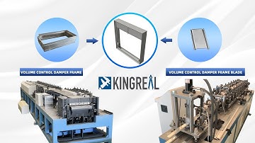 Working Process Of Volume Control Damper Frame And Blade Roll forming Machine, Air Duct Machine