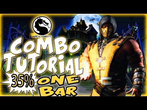 Mortal Kombat X SCORPION Combos - ALL VARIATIONS - Mortal Kombat X Combo Tutorial