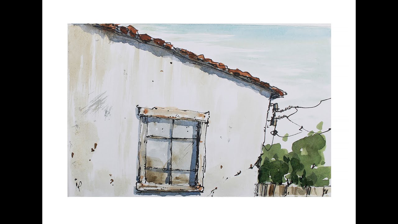 Line and wash window Full real time Crooked lines Watercolor By Nil ...