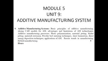Additive Manufacturing - 4. Classification of Additive Manufacturing Processes