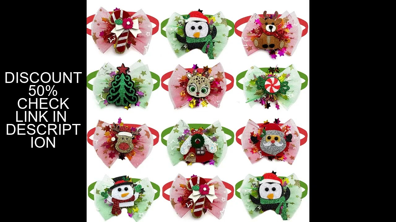 50/100pcs Dog Bowties for Dogs Fashion Bow Ties Collar Christmas Dogs Pets Grooming Products Dog Acc