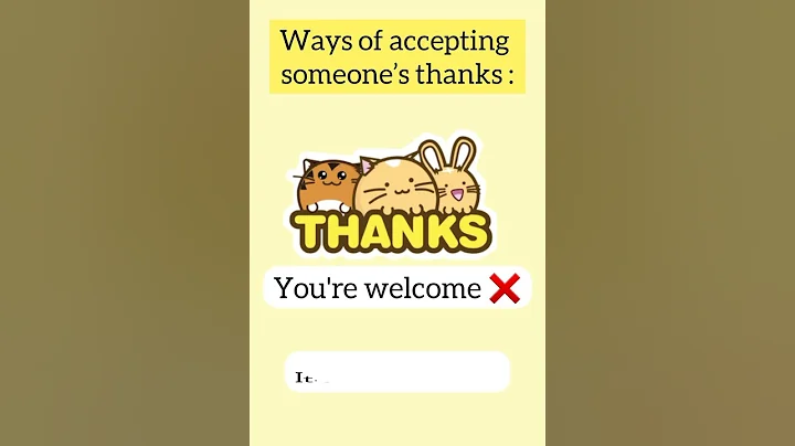 Stop Saying " YOU'RE WELCOME " | Say this instead 😉 #shorts