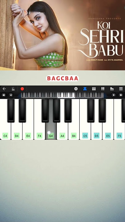 Koi Sehri Babu | mobile piano notes| piano tutorial | Walk band #shorts #music