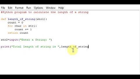 Python program to calculate the length of a string