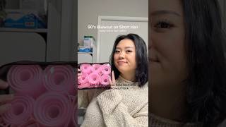 90’s blowout on short hair with hair rollers 💖 #shorthairstyles #shorthair #hairblowout