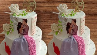 Anniversary theam cake। How to make anniversary cake। Anniversary cake। Anniversary cake design