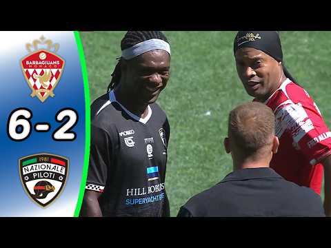 DRAGON212 x angel188 - Monaco Barbagiuans vs Drivers Team 6:2 - Cuplikan Pertandingan | Ronaldinho, Seedorf, Giuly