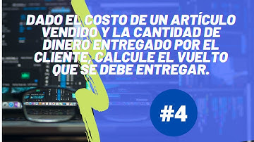 Vuelto que se debe entregar por la compra de un articulo || Pseint || Algoritmos (Pseudocódigo)