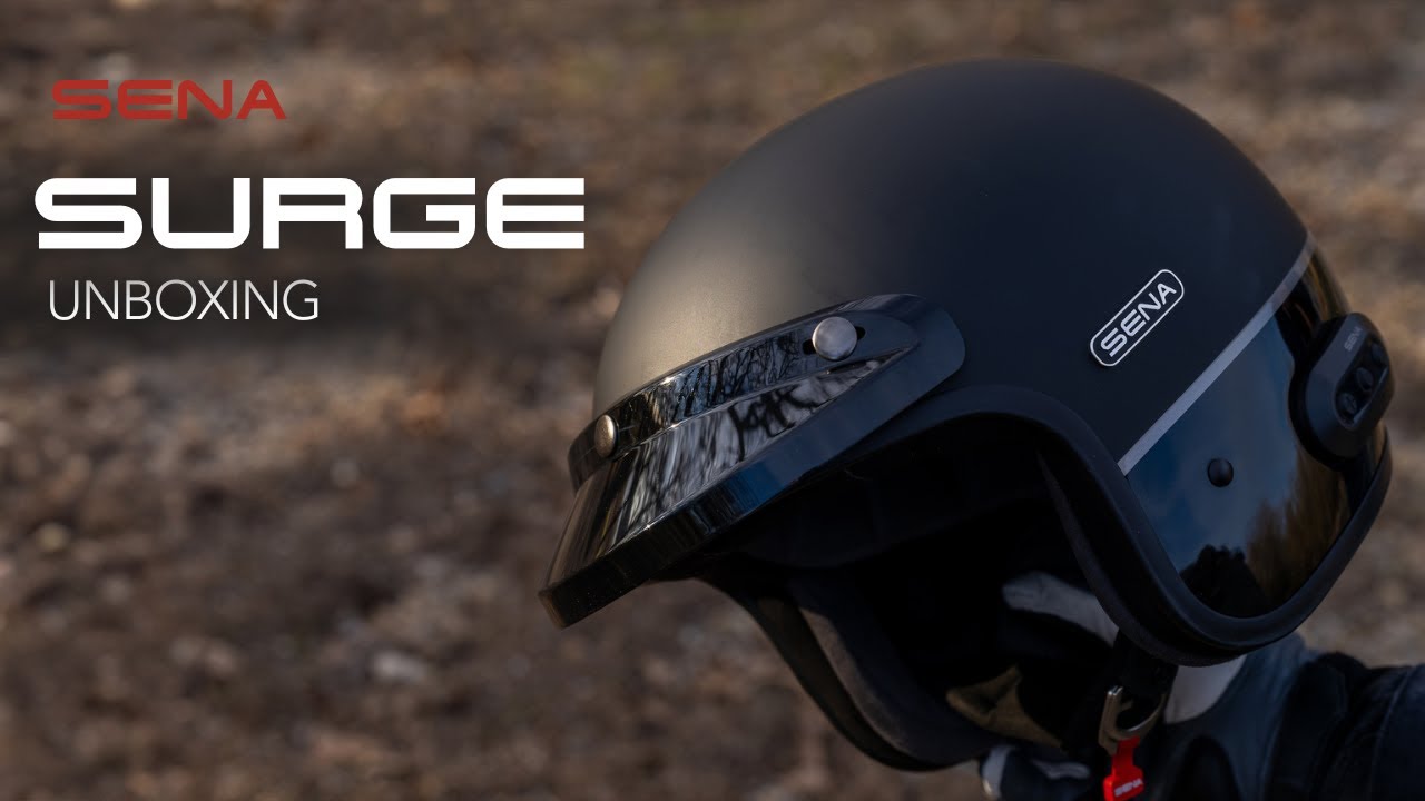 helmet shoei surge Sena Mesh Intercom Enabled Open Face Smart Motorcycle (Matte Black/Gloss Black, S) : Electronics styled design with modern technology Sena Surge Open Face Helmet