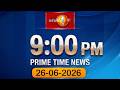 🔴 LIVE  :  News 1st: Prime Time English News - 9 PM | (26-06-2026)