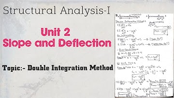 SA-I_05: Double Integration Method [Numerical 02] | Structural Analysis-I | By V.Somesh