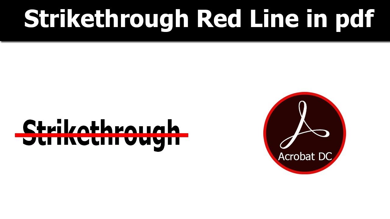 how to strikethrough text in pdf