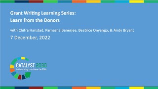 Grant Writing Learning Series: Learn from the Donors
