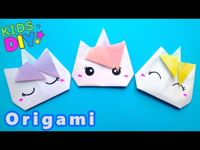 Kids DIY: Unicorn Origami easy. How to fold unicorns to be able to ...