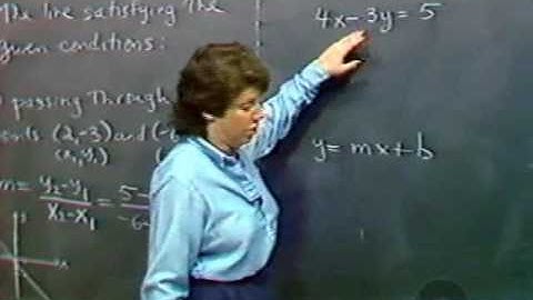 Understanding Intermediate Algebra #8:  Graphing Linear Equations and Inequalities