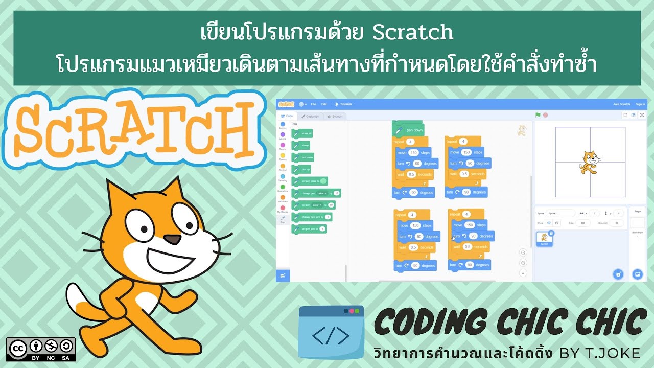 คําสั่งวนซ้ํา for  New Update  บทเรียน scratch : การใช้คำสั่งวนซ้ำมาช่วยเพิ่มประสิทธิภาพของโปรแกรม (มีไฟล์ด่านล่าง)