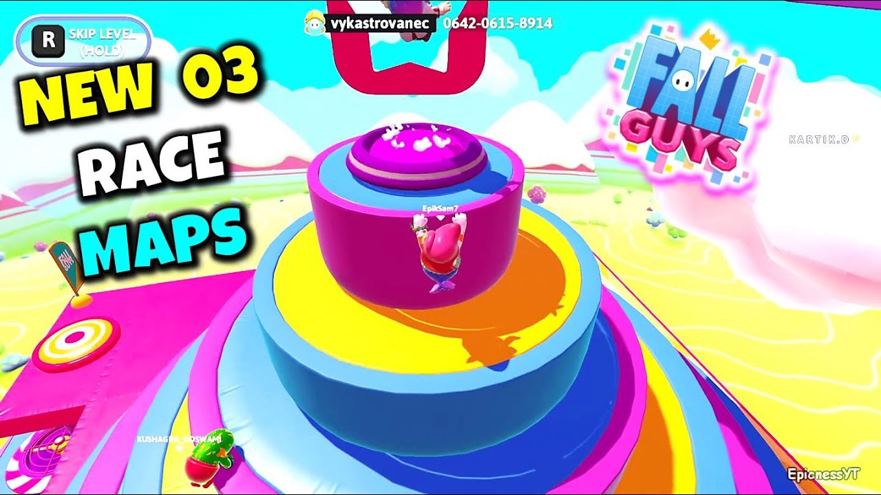 Fall Guys Run Map FALL GUYS CREATIVE - NEW 03 RACE COURSE MAPS - GAMEPLAY PART 568 [ PC ...