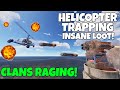 RUST | S.A.M SITE TRAPPING UNSUSPECTING CLAN HELICOPTERS FOR HUGE LOOT ! *CLANS RAGING*