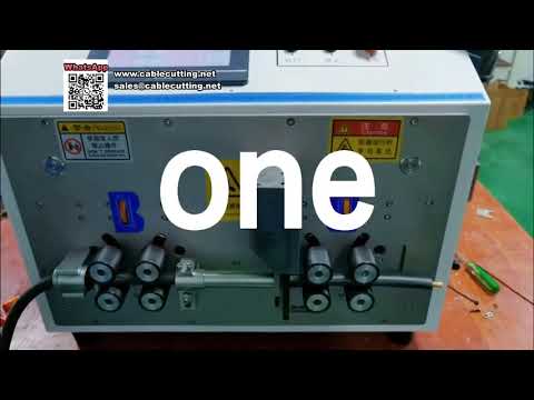 Automatic 35sqmm Computerized Wire Cutting Stripping Machine with Servo Press System - Video