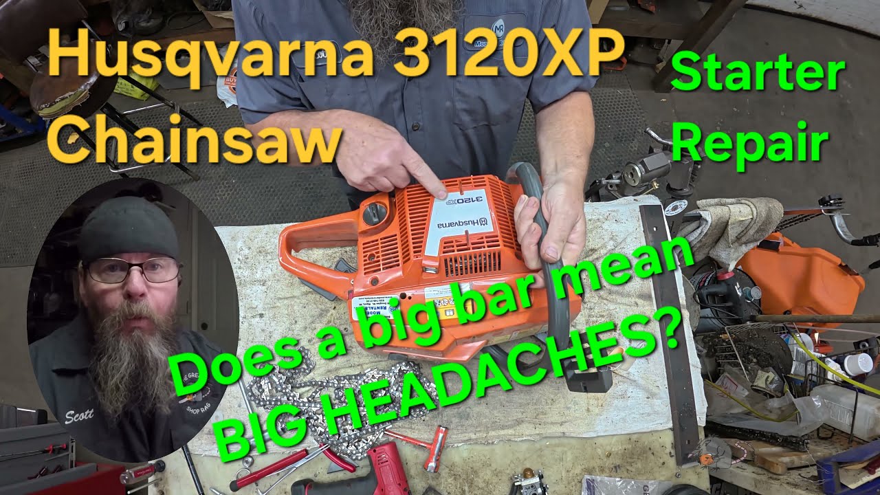 Ремонт стартера и пятифутовой опоры для Husqvarna 3120XP