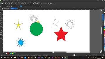 Polygon, Star, Spiral, Common Shapes Tools in Corel Draw