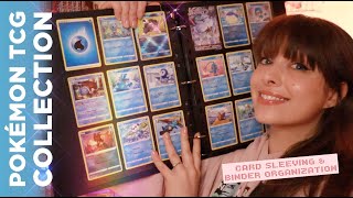 ASMR 💧 Organizing my Pokemon Card Collection ✨ Relaxing Whispered TCG Binder Organizing Session!