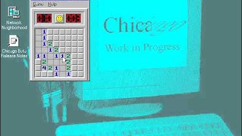 Microsoft Windows Codename Chicago Build 122 (May 1994) Minesweeper Game