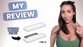 Bathroom Floating Shelves 24 inch long 24 x 9 inch set of 2 White