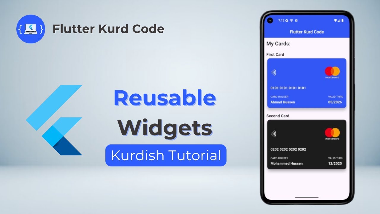 Flutter Reusable widgets - Kurdish Tutorial - YouTube