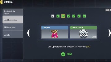 COD MOBILE Use Operator skills 5 Times in MP Match Loyal Companion |EurekA