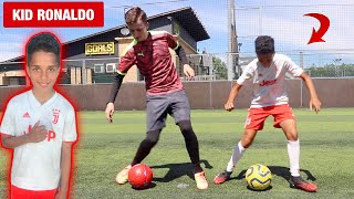 12 year old KID RONALDO has CRAZY FOOTBALL SKILLS  (NUTMEG CHALLENGE)