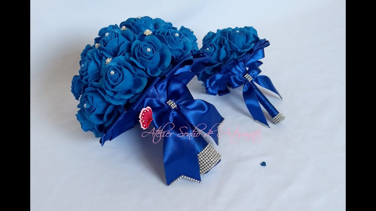 Buquê de noiva Todo Azul Royal + Réplica - thptnganamst.edu.vn