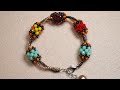 Beaded tutorial ,motief with seedbeads &amp; crystal for a sylish  set