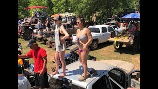 Bikini Girl Funneling Beer! Louisiana Mudfest TGW Colfax Redneck Party in the Mud