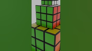 Rubiks Cube Stack Zoom | Satisfying Animation