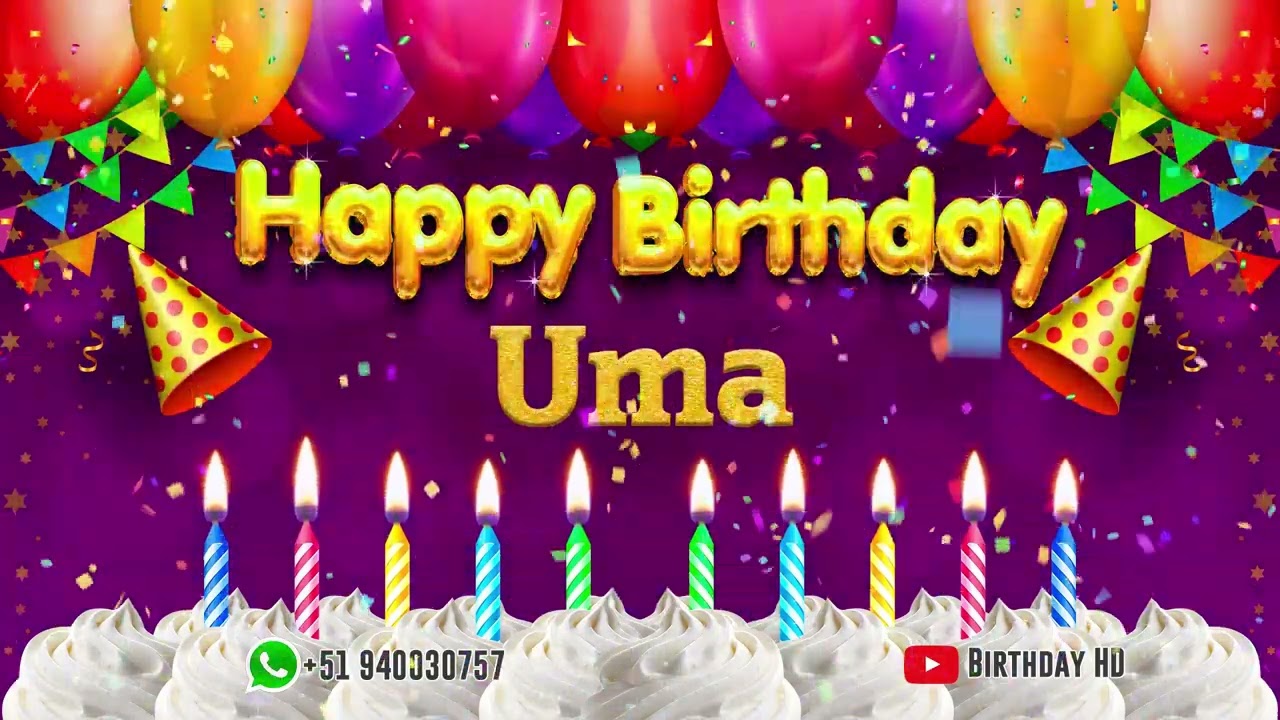 Uma Happy birthday To You - Happy Birthday song name Uma  - YouTube