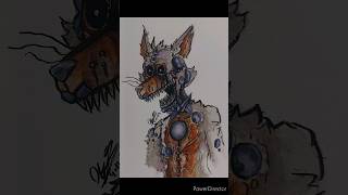 Drawing Lolbit from FNAF Five Nights at Freddy's fanart in my Horror Style #art #fnaf #fanart