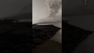 Ruang #volcano erupts in Indonesia #shorts