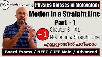 Motion in a Straight Line | Plus One Physics | Chapter 3 | Malayalam | Class 11 Physics | Part 1
