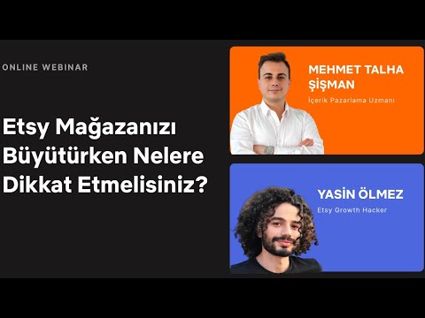 Etsy Mağazanızı Büyütürken Nelere Dikkat Etmelisiniz? w/ Yasin Ölmez | Roketfy Webinar #1