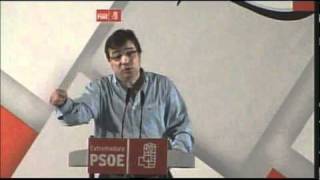 Intervención de Guillermo Fernández Vara en Valencia de Alcántara