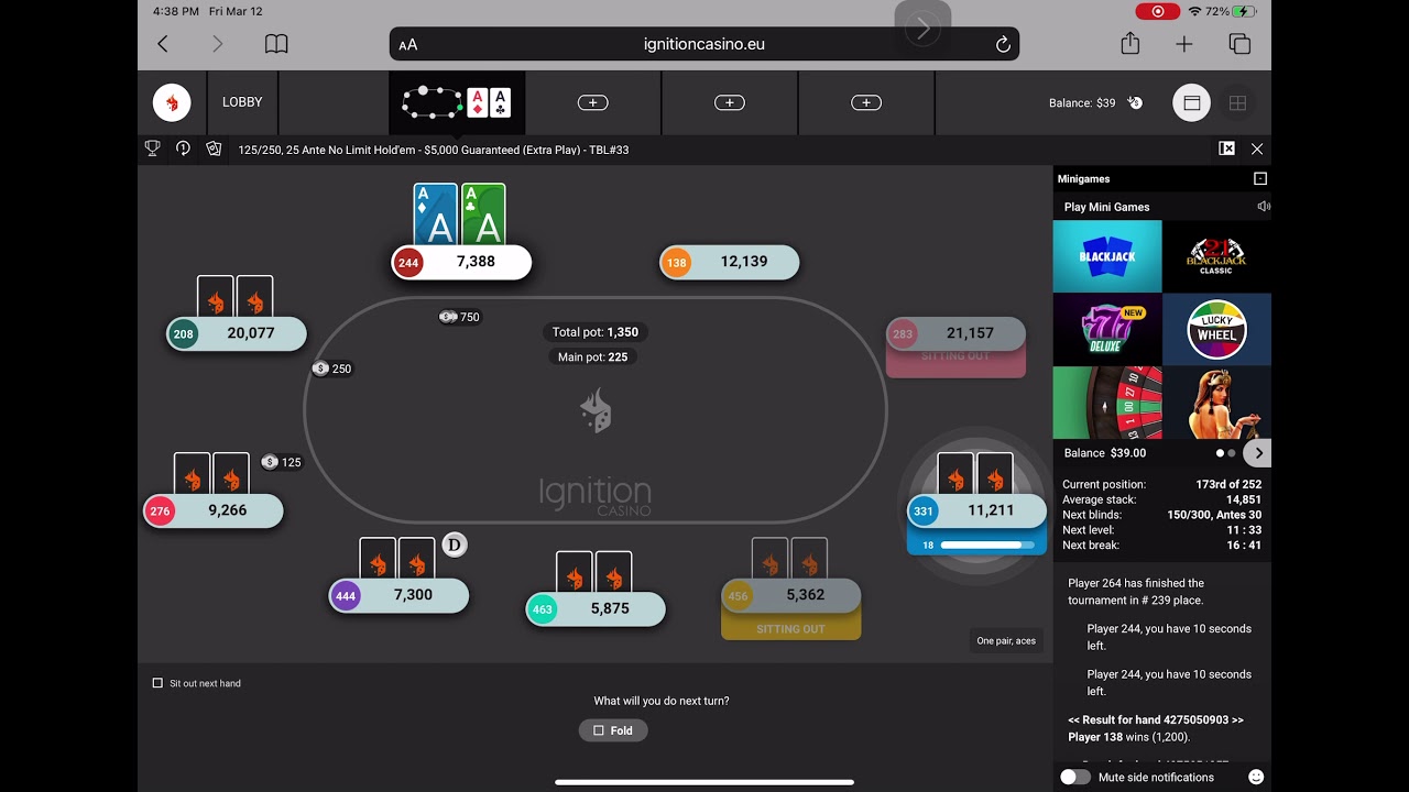 Ignition Casino is RIGGED!!!!!! Pocket Aces!!! YouTube