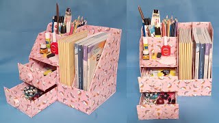 Cara Membuat Rak Buku dari Kardus  || Book Organizer || Book Holder