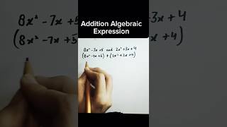 How to add Algebraic Expression/Horizontal method/#short#algebraicexpression