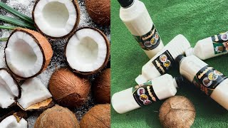 HOW TO MAKE AND PRESERVE COCONUT MILK DRINK FOR SALE AND PACKAGING